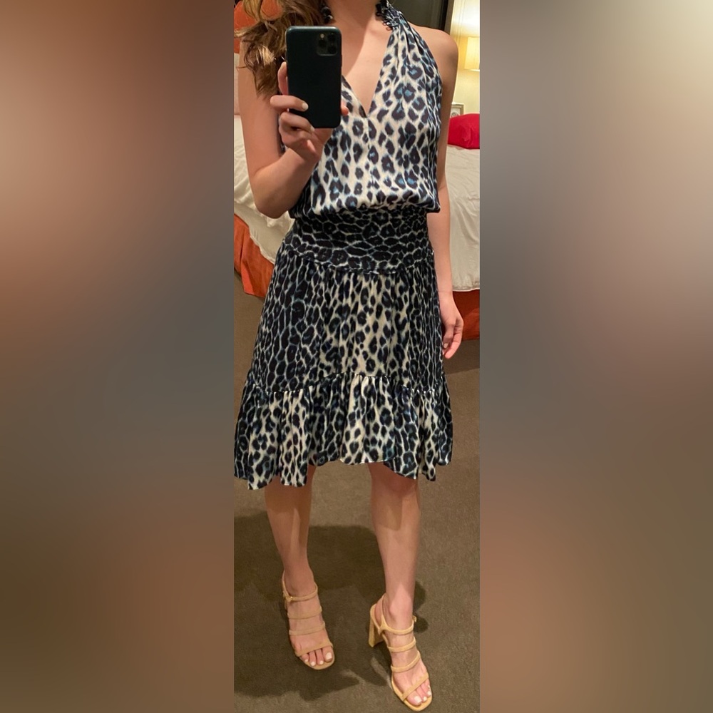 A.L.C. Cody Dress - Turquoise Leopard